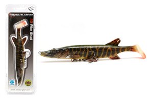 61786 - SAVAGE GEAR GUMA 4D PIKE SHAD - STRIPED PIKE 20cm