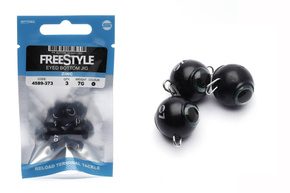 CZEBURASZKI SPRO FREESTYLE EYED BOTTOM - BLACK 10g/3szt