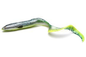 GUMA SAVAGE GEAR 3D REAL EEL - GREEN YELLOW GLITTER