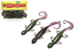 LCMD72 - LUNKER CITY GUMA MUD DOG JUNE BUG/LIME BELLY