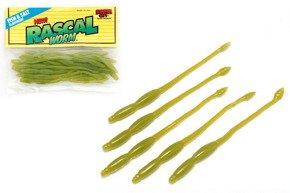 LCRW123 - LUNKER CITY GUMA RASCAL WORM 4,75" GREEN MILK -20szt