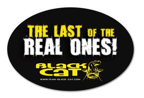 NAKLEJKA WĘDKARSKA BLACK CAT 14,5x9,5cm