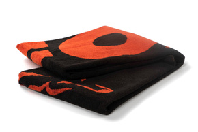 RĘCZNIK FOX BEACH TOWELS BLACK/ORANGE 800mmx1600mm