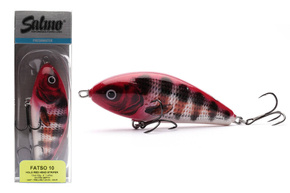 WOBLER SALMO FATSO FLOATING 10cm - HOLO RED HEAD STRIPER