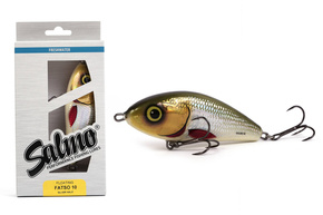 WOBLER SALMO FATSO FLOATING 10cm - SILVER HALO