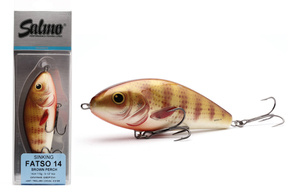 WOBLER SALMO FATSO SINKING 14cm - BROWN PERCH