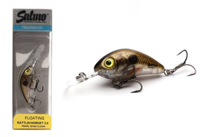 WOBLER SALMO RATTLIN HORNET F 3,5cm - PEARL SHAD CLEAR