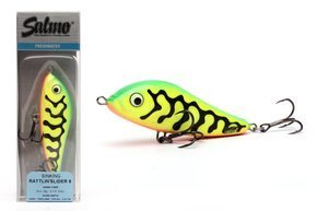 WOBLER SALMO RATTLIN SLIDER SINKING 8cm - GREEN TIGER