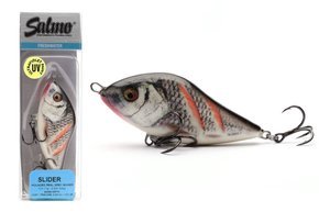 WOBLER SALMO SLIDER SINKING 10cm - WOUNDED REAL GREY SHINER