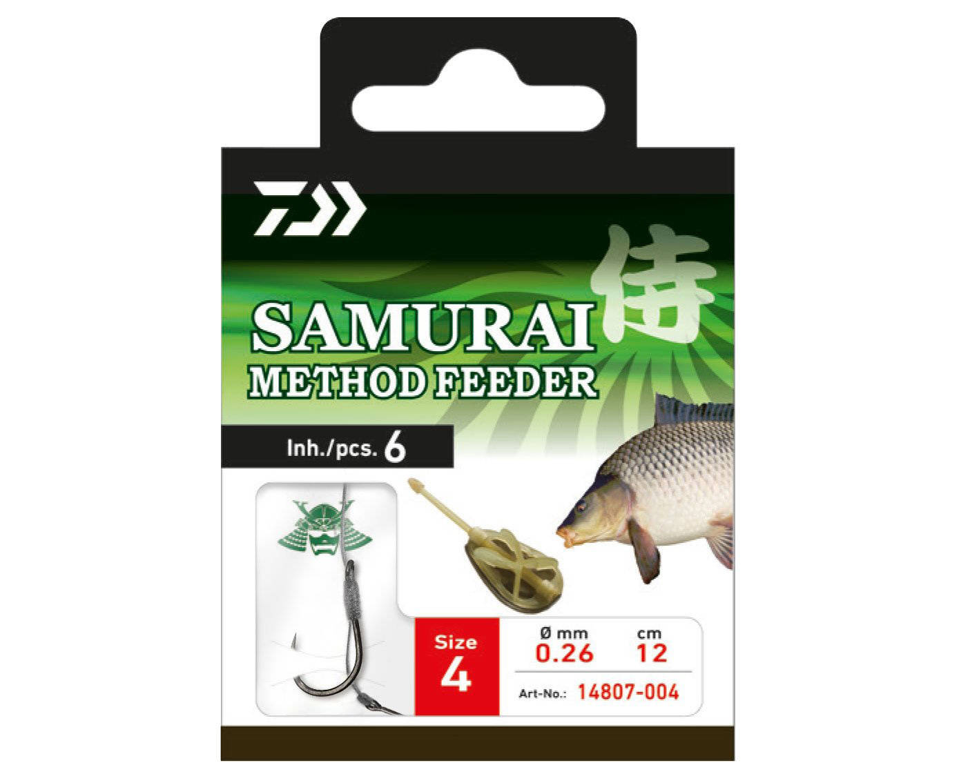 HACZYKI Z PRZYPONEM DAIWA SAMURAI METHOD FEEDER 10 6szt AKCESORIA Haczyki I Kotwiczki