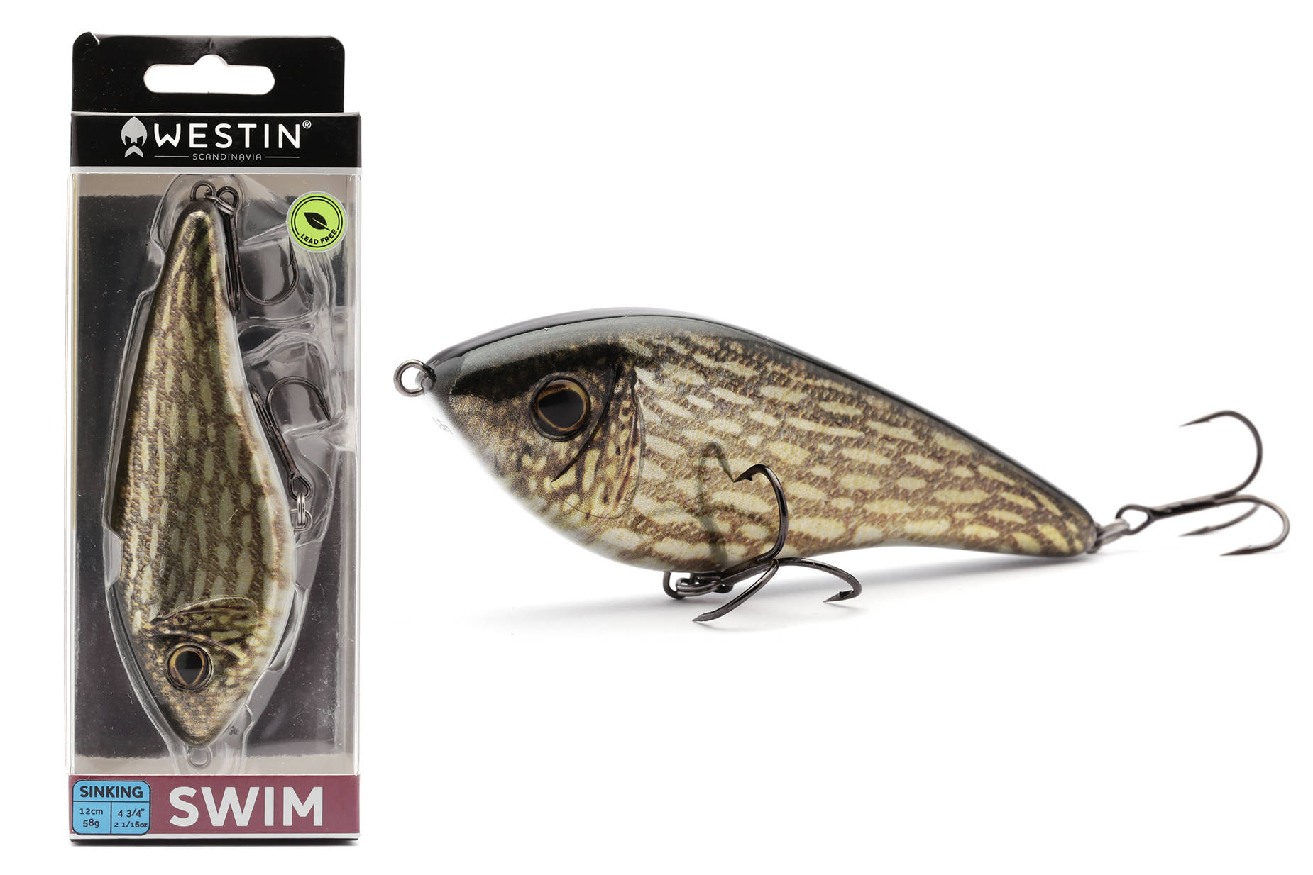 Westin Swim Glidebait, sinking - 10cm - 34g - Natural Pike