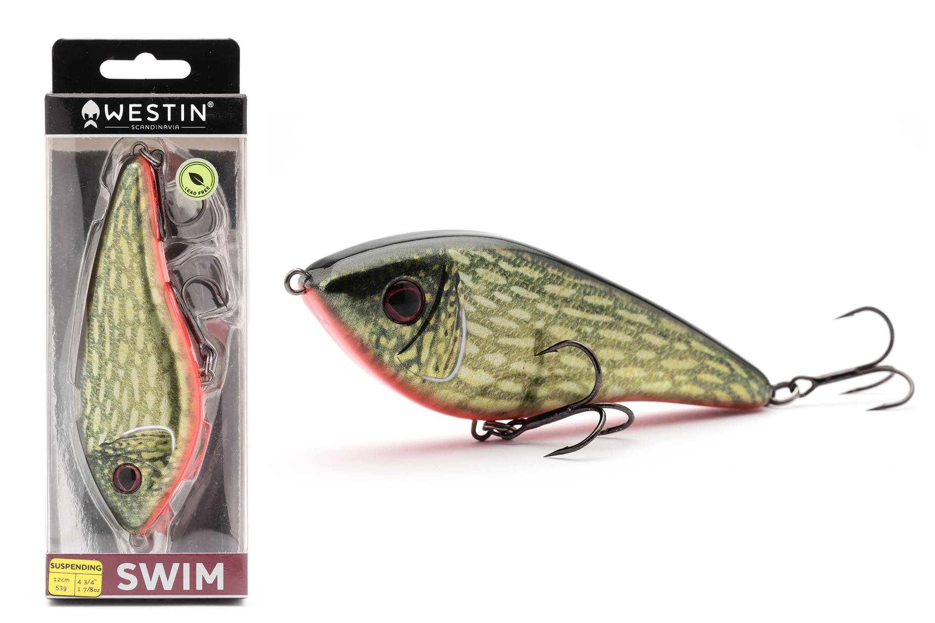 P036 631 015 WESTIN JERK SWIM GLIDEBAIT 12cm 53g REAL BALTIC PIKE PRZYNĘTY Sztuczne