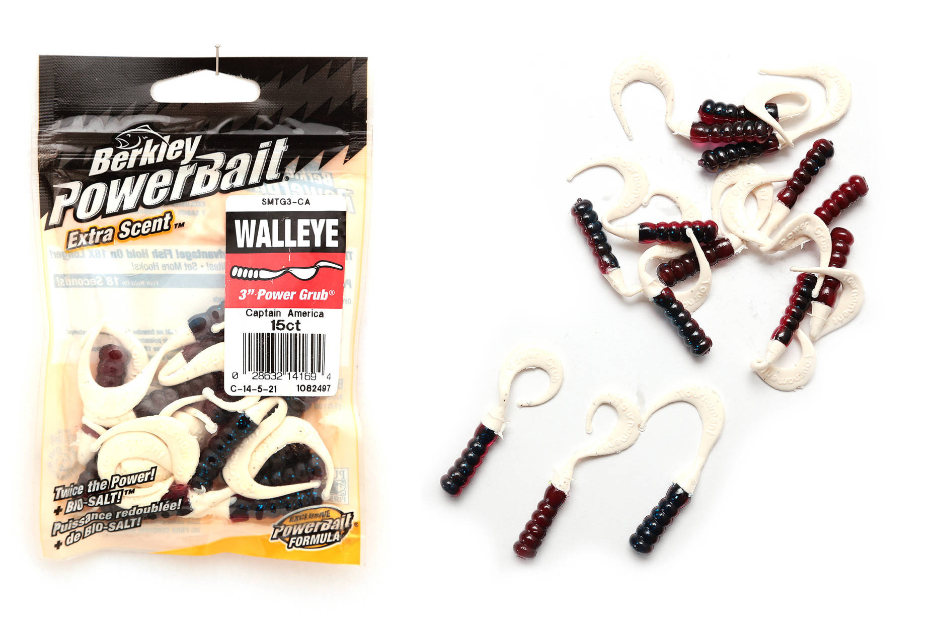 TWISTER BERKLEY POWER GRUB WALLEYE 6,5cm/15szt PRZYNĘTY \ Sztuczne