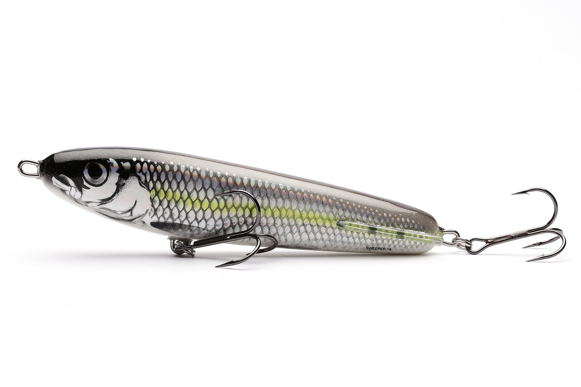 WOBLER SALMO SWEEPER SINKING 10cm - SILVER CHARTREUSE SHAD