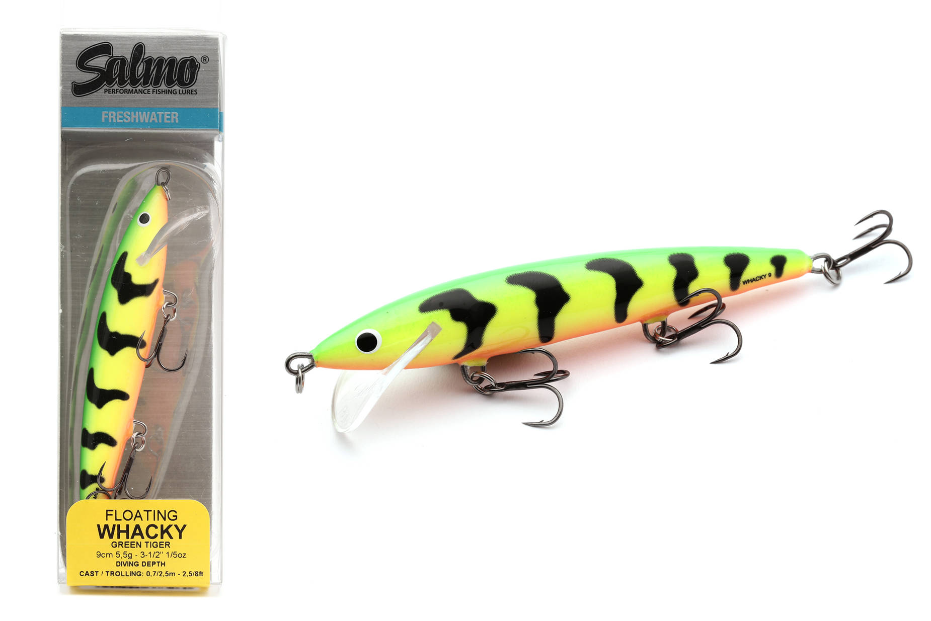 WOBLER SALMO WHACKY FLOATING cm/5,5g - GREEN TIGER