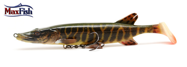 61786 - SAVAGE GEAR GUMA 4D PIKE SHAD - STRIPED PIKE 20cm