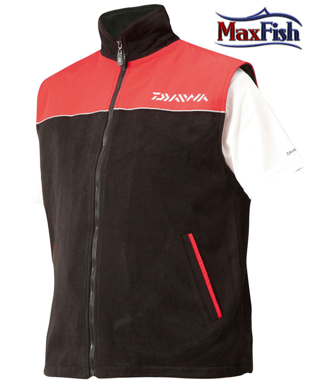 BEZRĘKAWNIK POLAR DAIWA CZARNO-CZERWONY