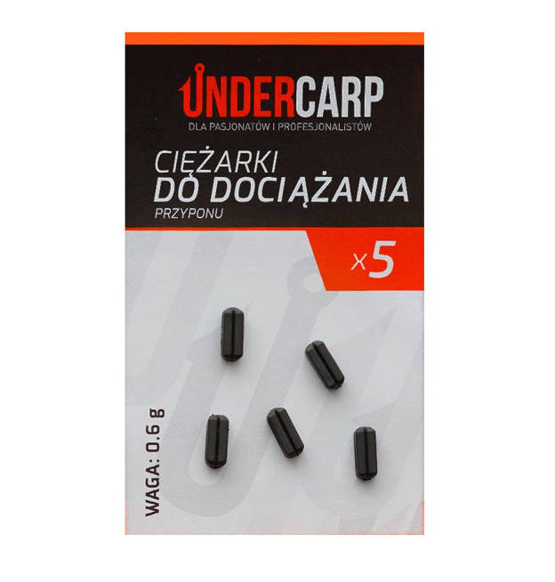 CIĘŻARKI DO DOCIĄŻANIA PRZYPONU UNDERCARP 0,6g/5szt