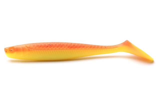 GUMA RON THOMPSON SLIM SHAD PADDLE 10cm - UV ORANGE YELLOW