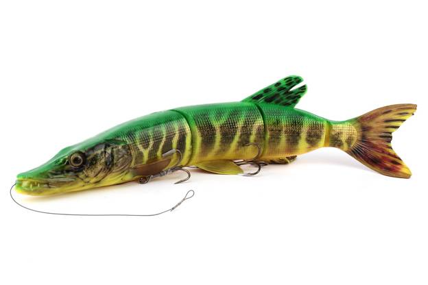 GUMA SAVAGE GEAR 4D LINE THRU PIKE - FIRETIGER 37cm