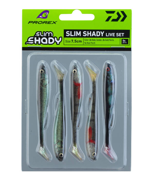 GUMY DAIWA PROREX SLIM SHADY - LIVE SET 7,5 cm