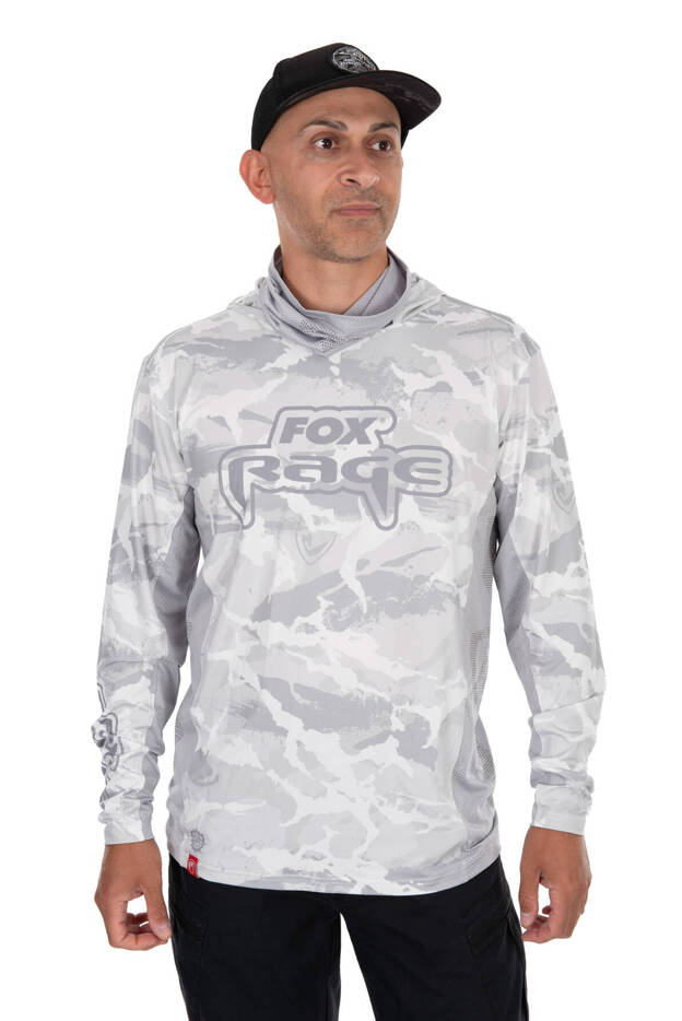 KOSZULKA Z DŁUGIM RĘKAWEM FOX UV HOOED LIGHT CAMO TOP