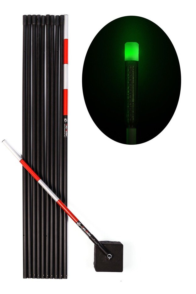 MARKER KARPIOWY TYCZKA Z GŁOWICĄ LED 10m-GREEN - CARP MARKER