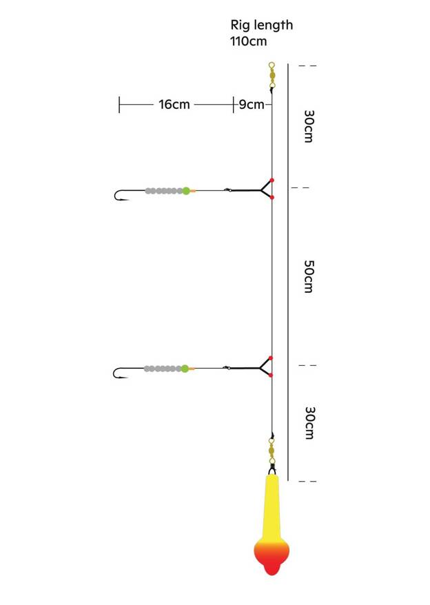 MORSKI PRZYPON SURFCASTINGOWY KINETIC SABIKI PRO RIG