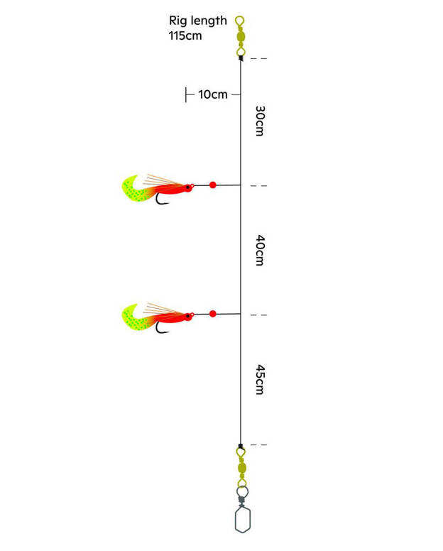 PRZYWIESZKA MORSKA KINETIC SABIKI TROLLFLY 3/0