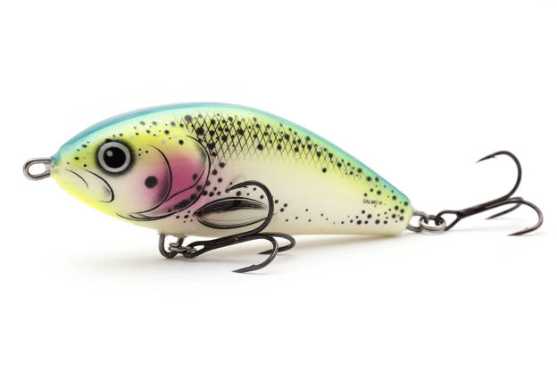 WOBLER SALMO FATSO FLOATING 10cm - FLASH TROUT