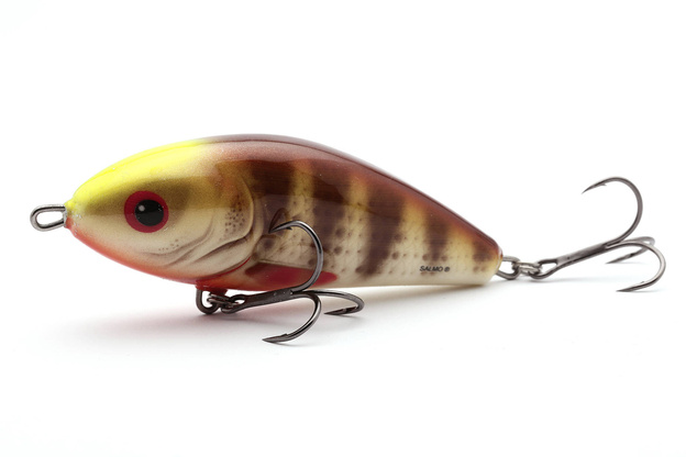 WOBLER SALMO FATSO SINKING 8cm - SPOTTED BROWN PERCH