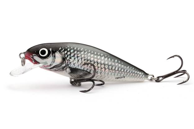 WOBLER SALMO PERCH FLOATING 12cm - HOLOGRAPHIC GREY SHINER
