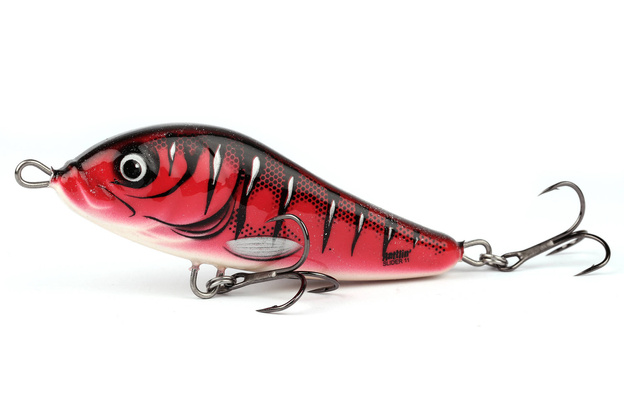 WOBLER SALMO RATTLIN SLIDER SINKING 8cm - RED WAKE