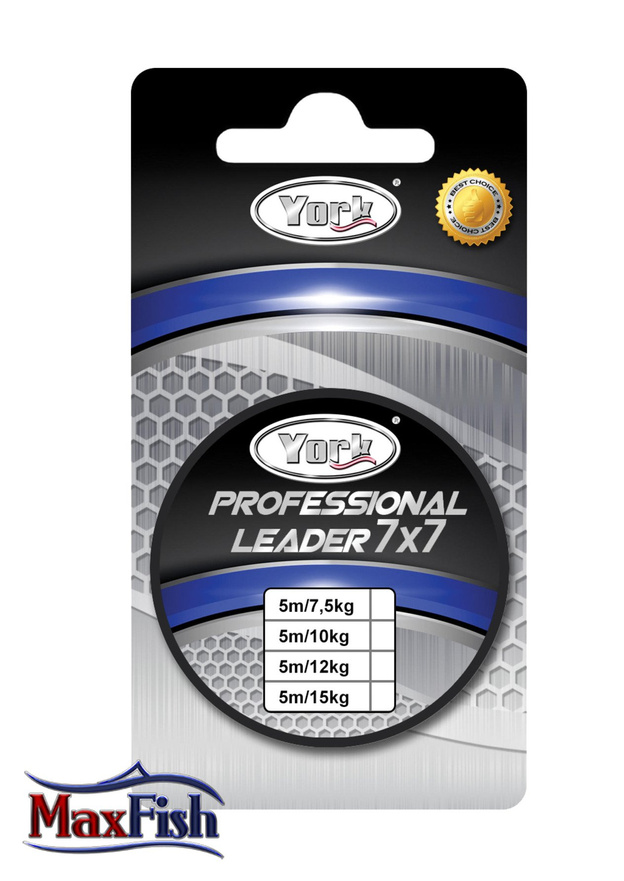 PYP7X710/5M - YORK STALOWY MATERIAŁ PRZYPONOWY 7x7 5m/10kg