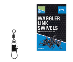 KRĘTLIKI Z AGRAFKĄ PRESTON WAGGLER LINK 8szt