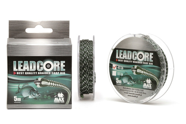 MATERIAŁ PRZYPONOWY MAX LEADCORE 45lb/5m