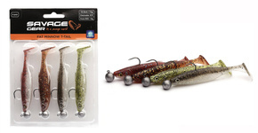 ZESTAW GUM SAVAGE GEAR FAT MINNOW T-TAIL RTF CLEAR WATER MIX 13cm