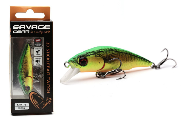 723 - SAVAGE GEAR WOBLER 3D STICKLEBAIT TWITCH - FIRETIGER