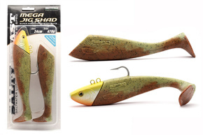 GUMA SPRO SALTY BEAST MEGA JIG SHAD 24cm/470g - ORANGE/CHARTREUSE