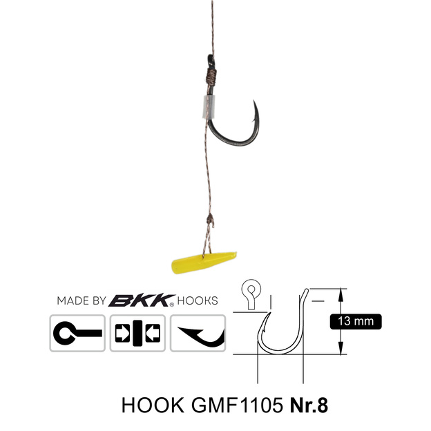 PRZYPONY GENLOG METHOD FEEDER RIG PUSHSTOP 8/10cm