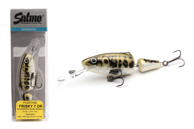 WOBLER SALMO FRISKY DR 7cm/9g - MUTED MINNOW