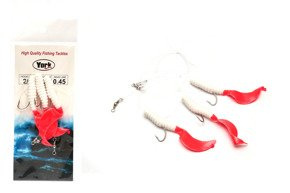 PRZYWIESZKA DORSZOWA TWISTER RED/WHITE YORK