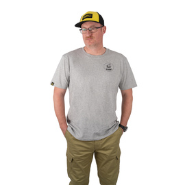 T-SHIRT BLACK CAT GREY MARL