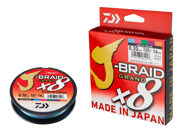 PLECIONKA DAIWA J-BRAID GRAND X8 MULTICOLOR 300m