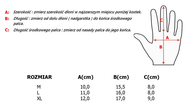 RĘKAWICE NEOPRENOWE YORK BLACK/RED