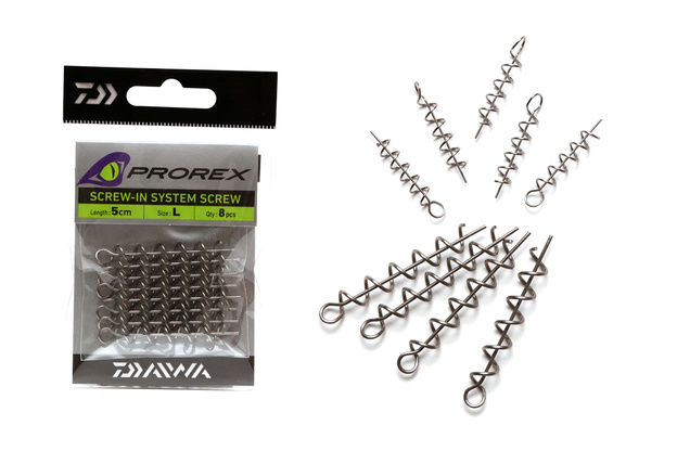 WKRĘCANA SPIRALA DAIWA PROREX SCREW-IN 3,0cm/8szt