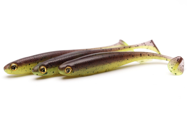 GUMAN FOX RAGE SLICK SHAD - GREEN PUMPKIN UV