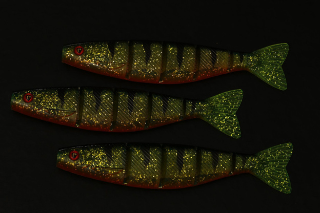 GUMA PRO SHAD JOINTED - UV PERCH - FOX RAGE