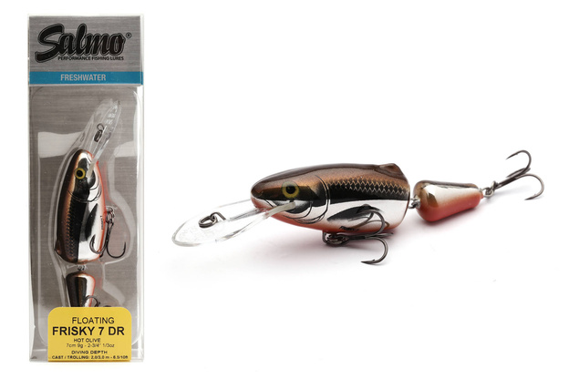WOBLER SALMO FRISKY SR 7cm/7g - METALLIC HOT OLIVE