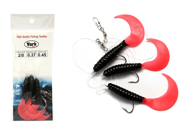 PRZYWIESZKA DORSZOWA YORK TWISTER BLACK/RED